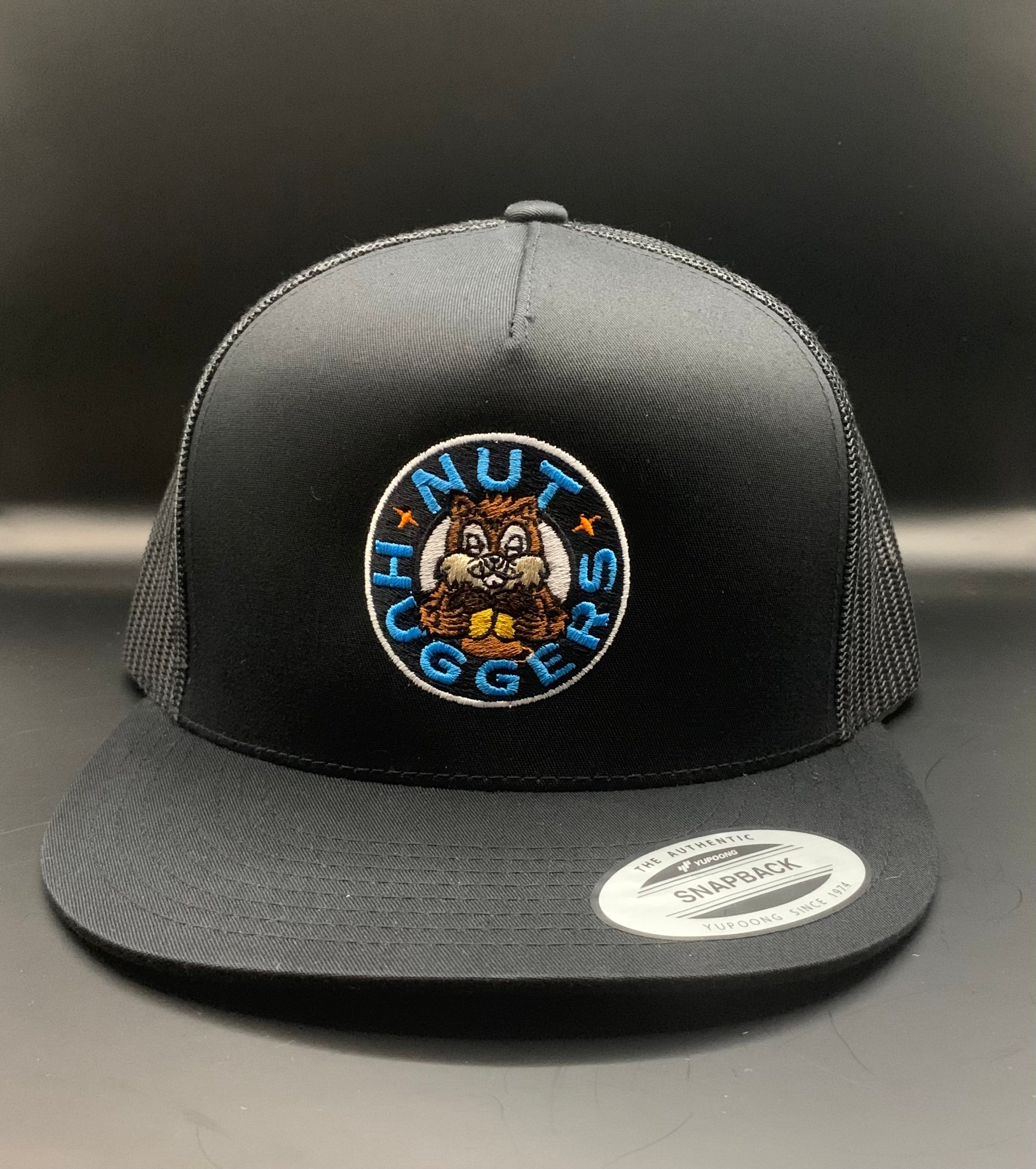 Flat Bill All Black SnapBack Nuts Nut Huggers Apparel